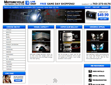 Tablet Screenshot of motorcyclehidxenonlights.com